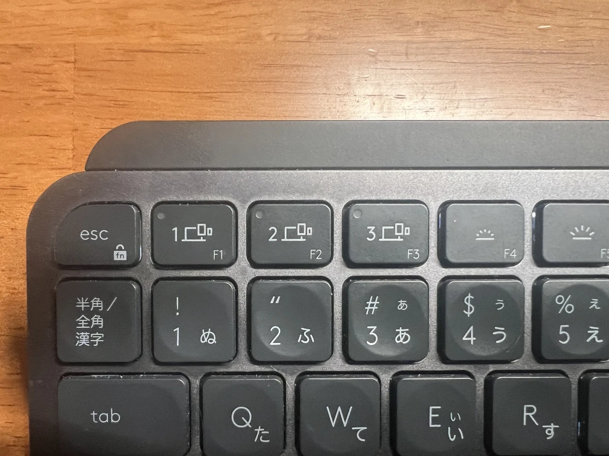 MX Keys Mini上部のEasy-Switch 1・2・3キー